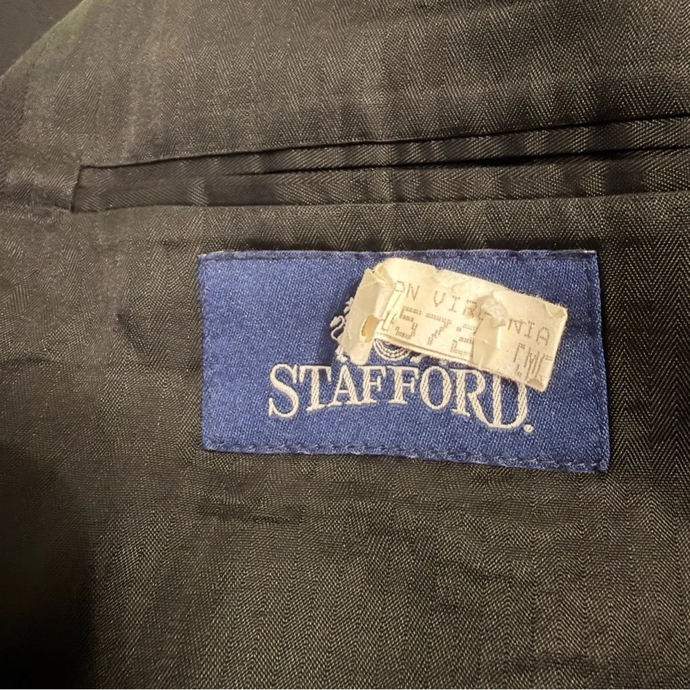 Stafford Mens Blazer Sport Coat Jacket 42S Travel Stretch Wool Blend Preowned G1
